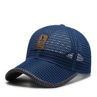 Lato Unisex mężczyźni wędkarstwo czapki baseballowe damskie oddychające siatkowe czapki z prostym daszkiem czarne czapki sportowe Casual Cap 5